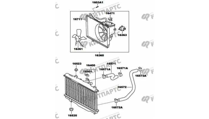 Радиатор охлаждения двигателя FAW