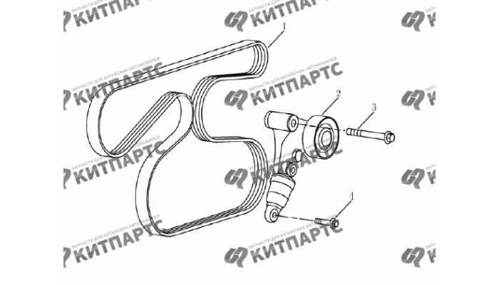 Натяжитель приводного ремня (1,5 L DVVT) Geely